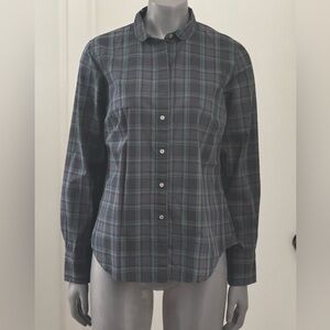 J. Crew Black and Green Plaid Casual Shirt